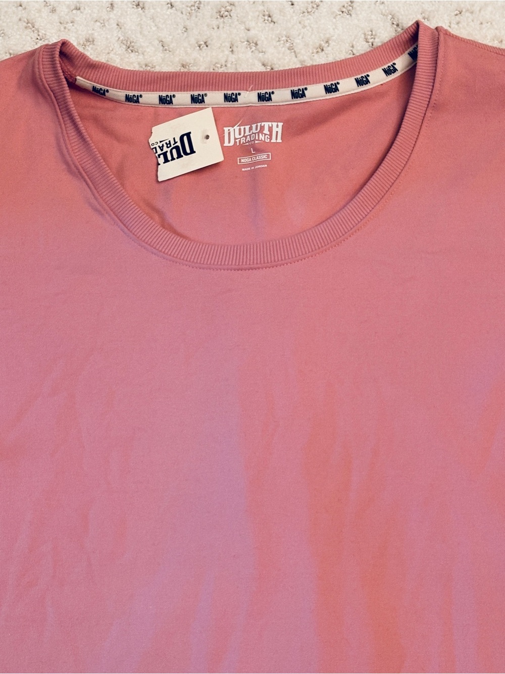Duluth Trading NEW NoGA Classic Long Sleeve Tee Womens Large Dusty Rose Stretch - Picture 6 of 10